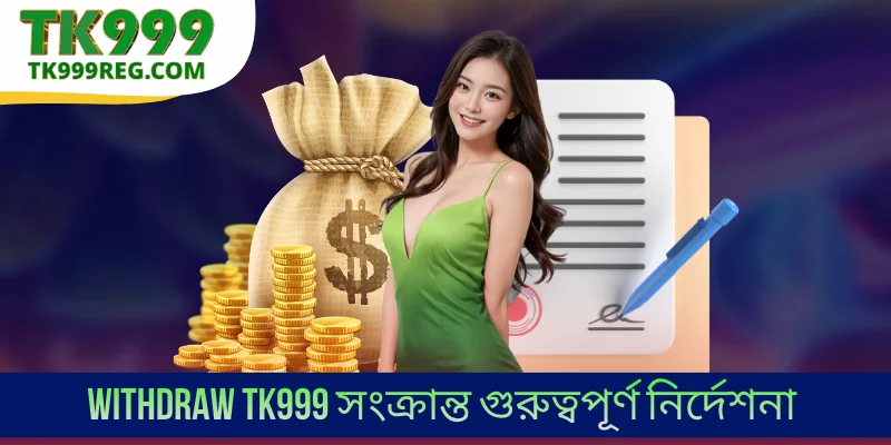 Withdraw TK999 সংক্রান্ত গুরুত্বপূর্ণ নির্দেশনা