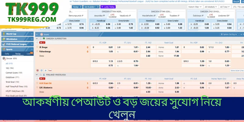 আকর্ষণীয় পেআউট ও বড় জয়ের সুযোগ নিয়ে খেলুন