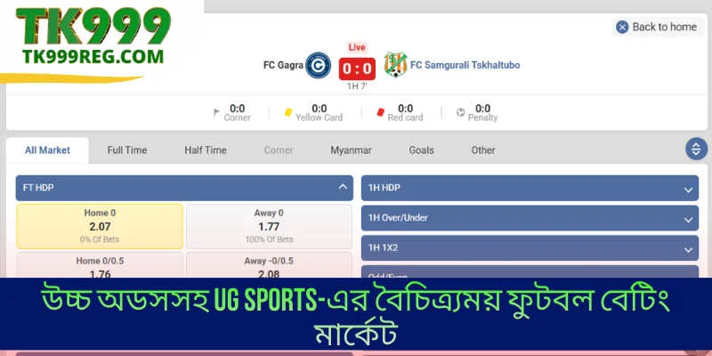 উচ্চ অডসসহ UG -এর বৈচিত্র্যময় ফুটবল বেটিং মার্কেট
